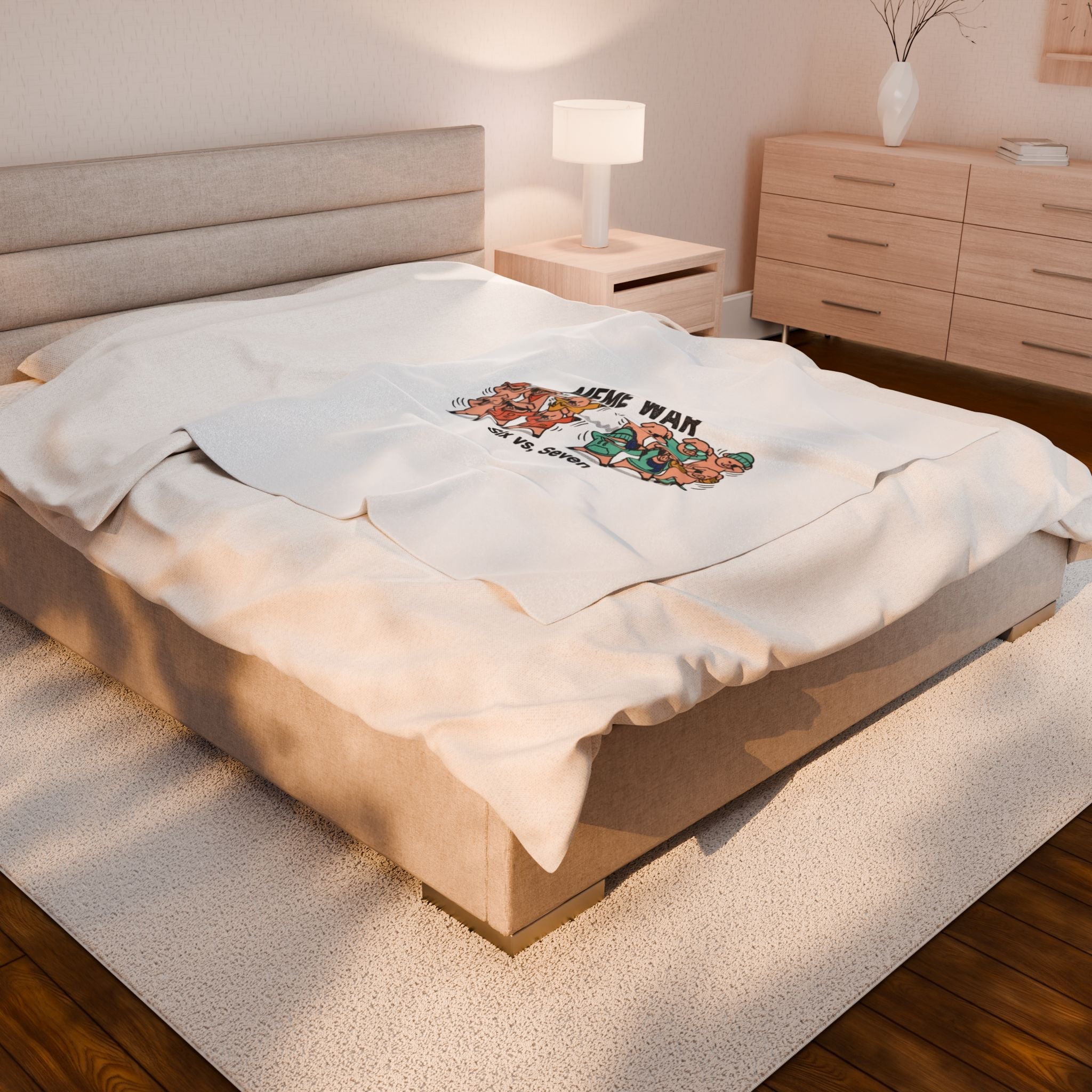 Meme War Plush Blanket | Disco Florals, Retro Paisley Throw