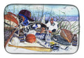 Sports on the Beach Dish Drying Mat Absorbent Dish Drying Mat Pad for Kitchen Counter Dish Drainer Mat for Countertop, 14 x 21", Multicolor