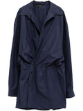 Balenciaga Women Elasticated Waistband Cotton Shirt Mini Dress