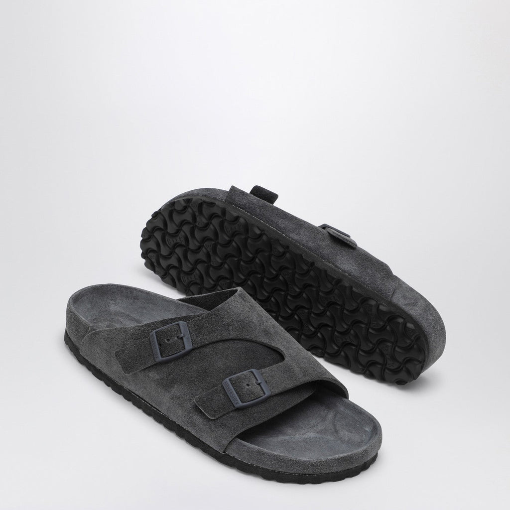 Birkenstock Slide Zürich Exquisite Grey In Suede