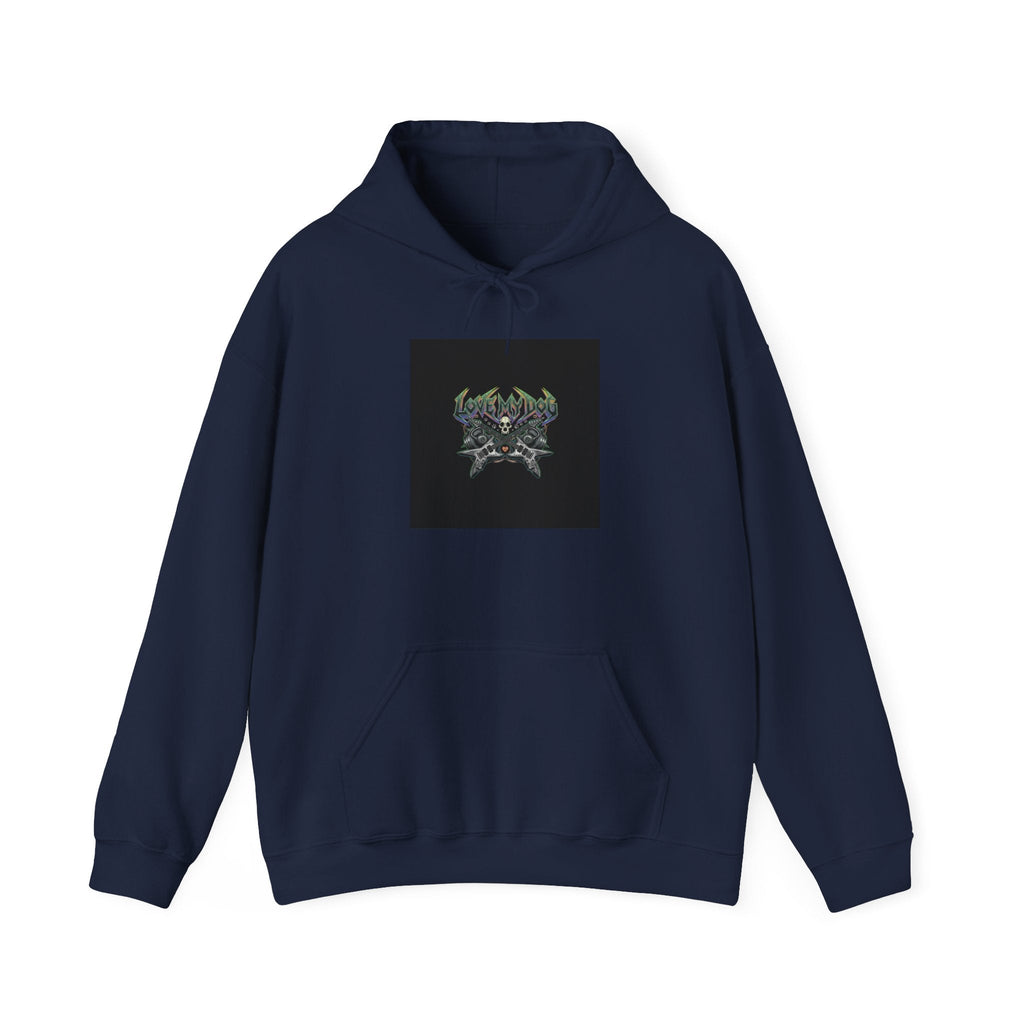 LOUD Self-Care, Metal Font Hoodie | gothic wellness quote, edgy self-care merch