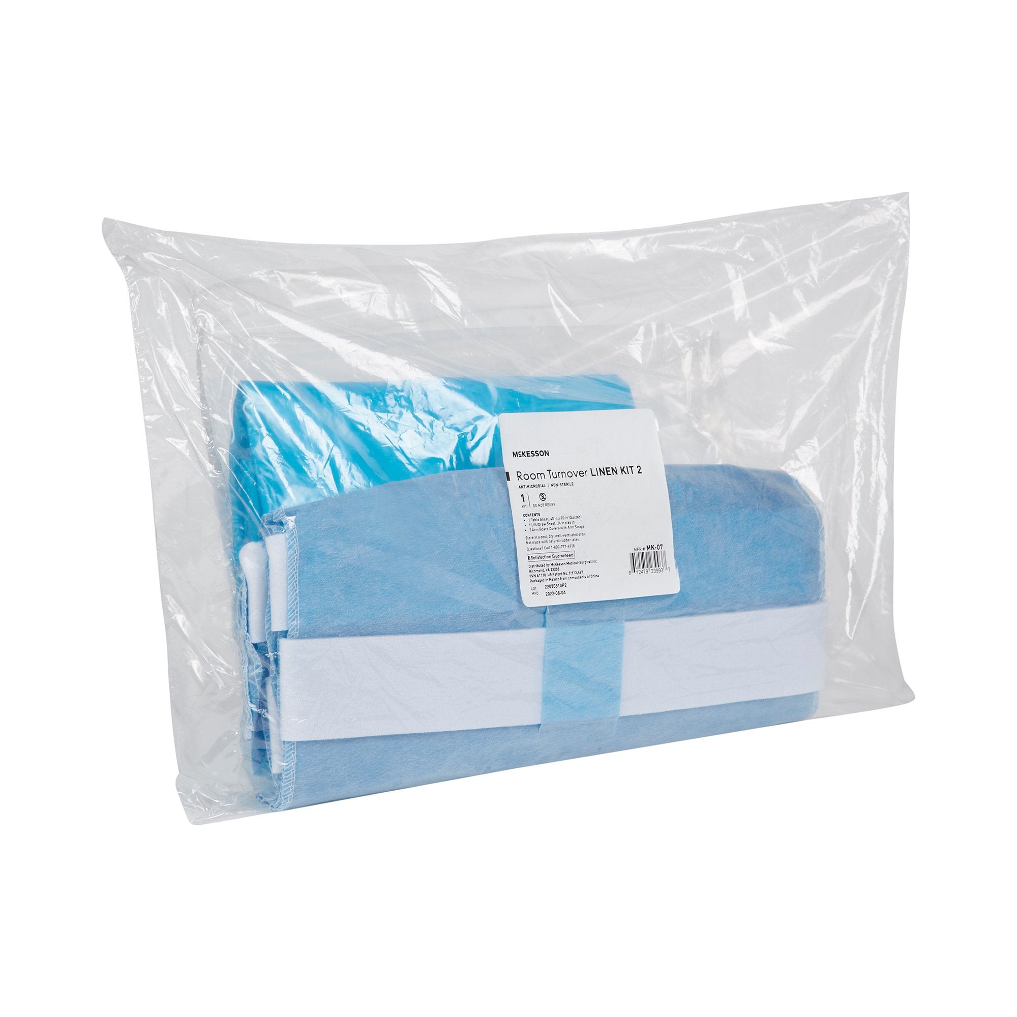 McKesson Room Turnover Kit – Arm Board Covers, Table Sheet and Lift/Draw Sheet MK-07