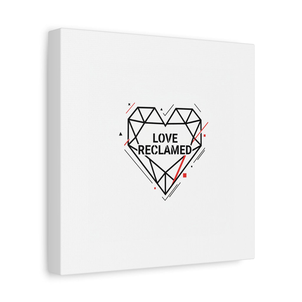 Love Reclaimed Canvas | modern heart design, minimalist love icon