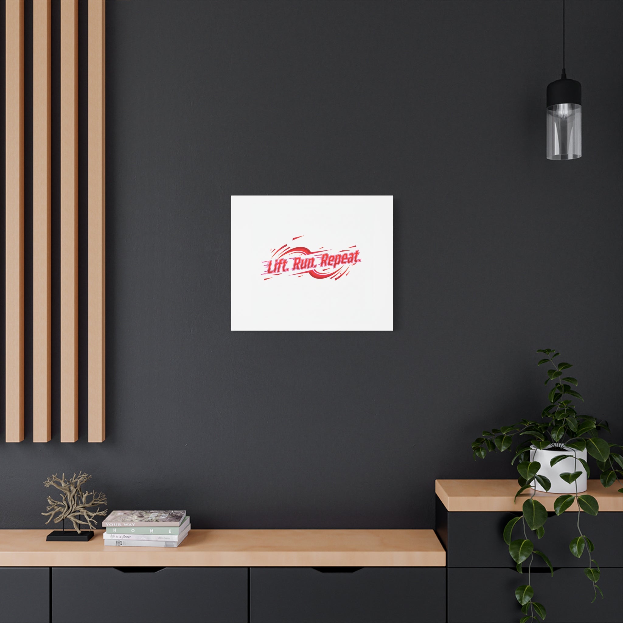 Lift Run Repeat Canvas | Fitness Wall Art, Gym Motivation