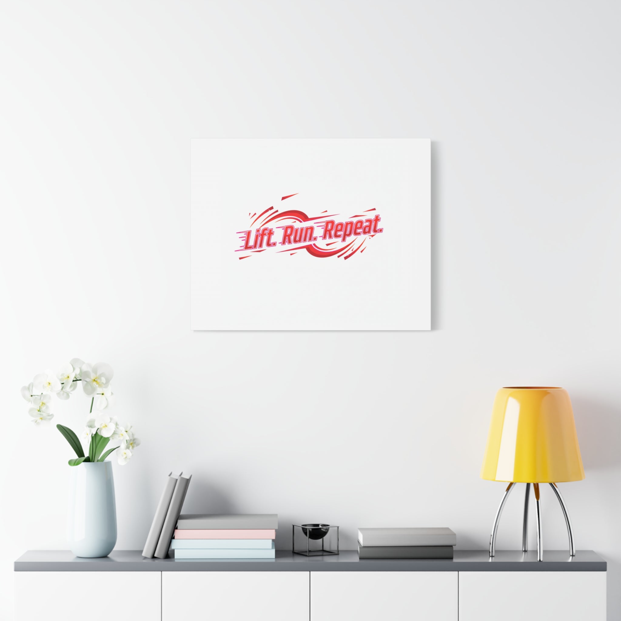 Lift Run Repeat Canvas | Fitness Wall Art, Gym Motivation