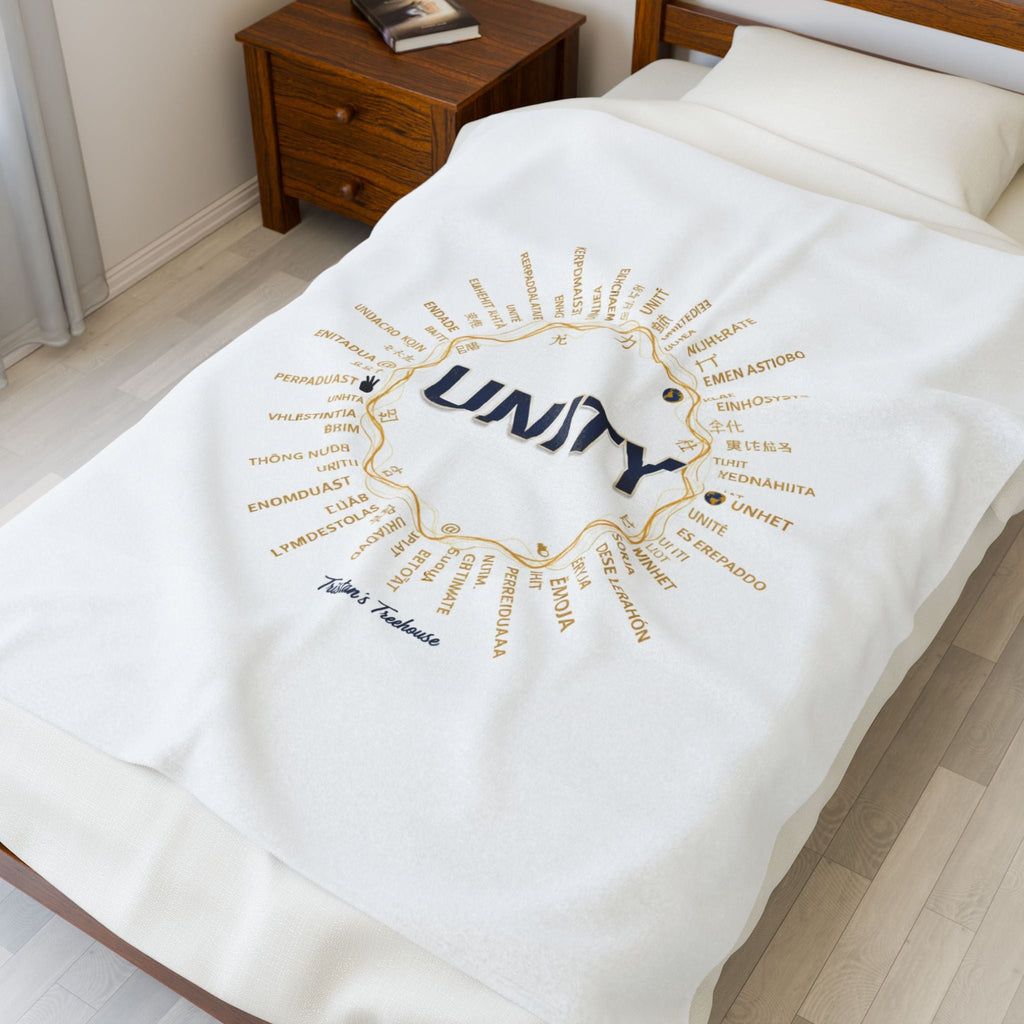 UNITY Velveteen Blanket | sober curious, Dry January mocktail pride