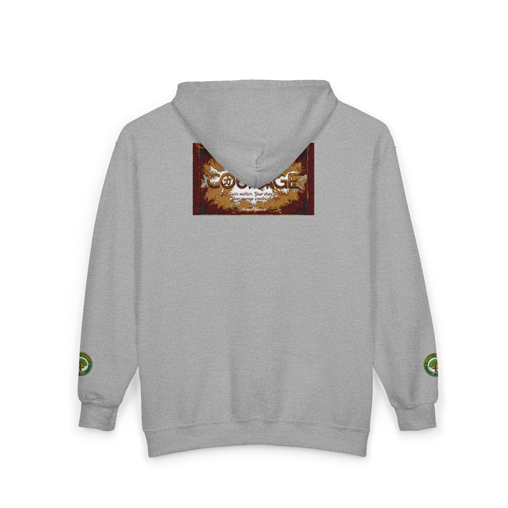 Courage Treehouse Zip Hoodie — “Courage is a universal language”
