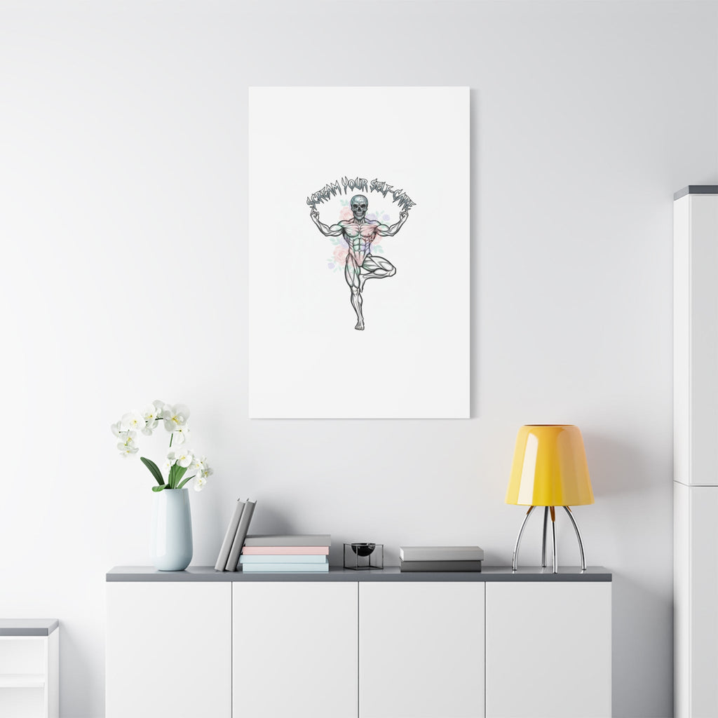 Scream Your Self-Care Canvas | Heavy Metal Wellness, Gothic Wellness Quote