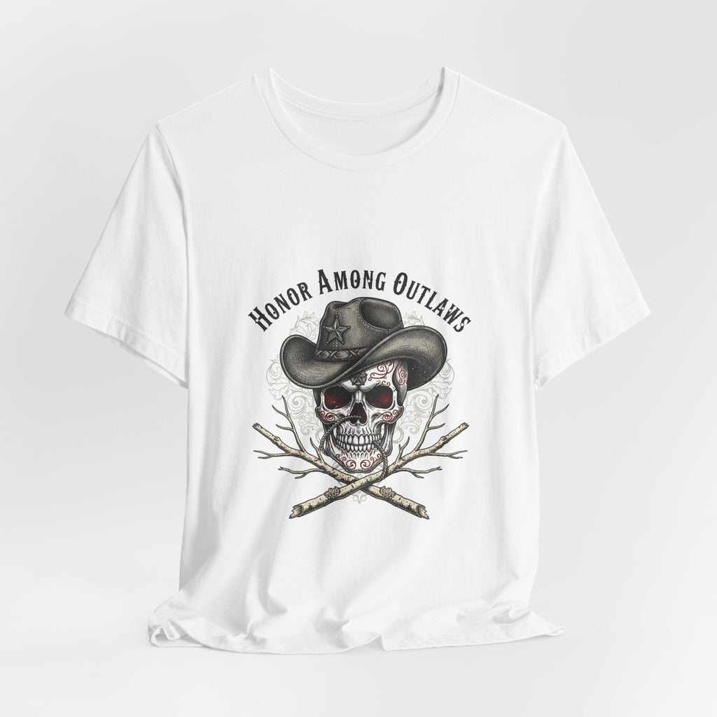 Western Skull Art Tee | cowboy horror shirt, gothic Americana