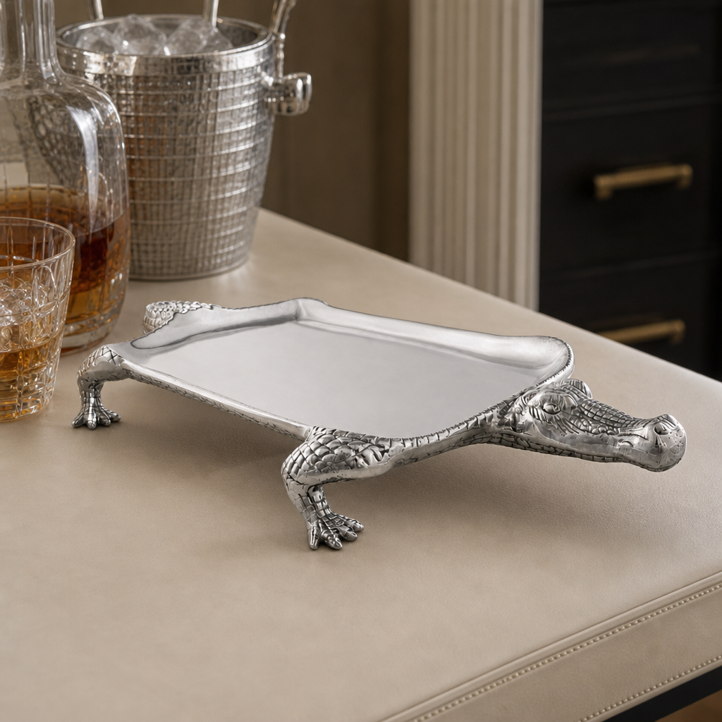 Alligator Figural Platter