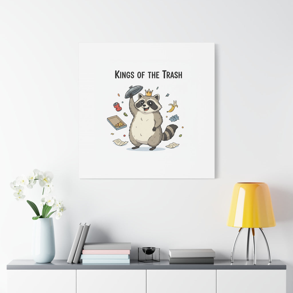 Kings of the Trash Canvas, Raccoon Doodle | Trash Panda, Goofy Critter Art