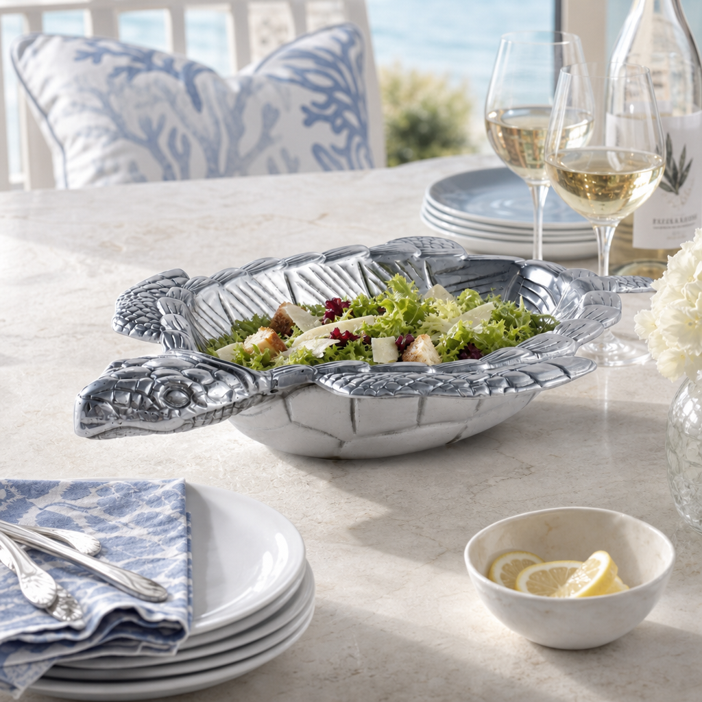 Sea Turtle Oval Bowl