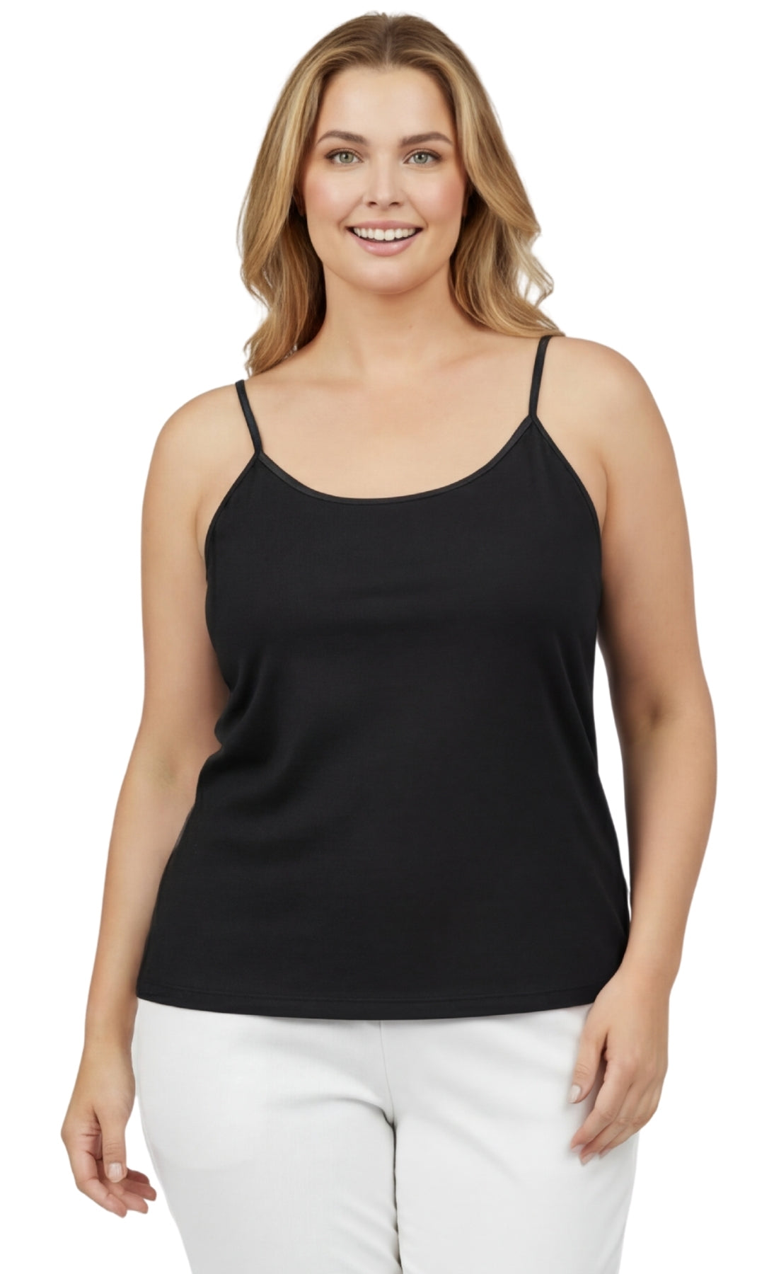 Turtle Bay Apparel Women's Adjustable Strap Camisole with Built-In Shelf Bra