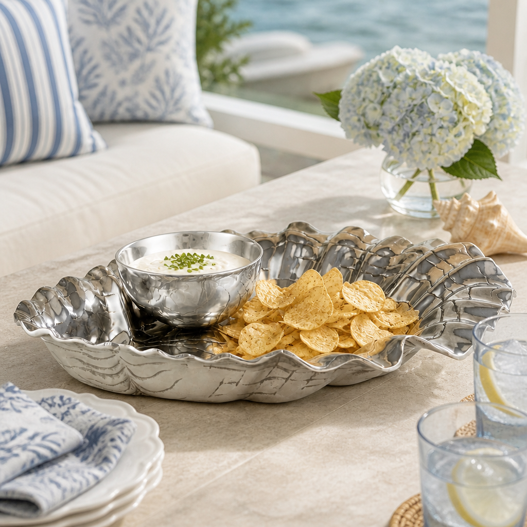 Oyster W/Pearl Chip & Dip
