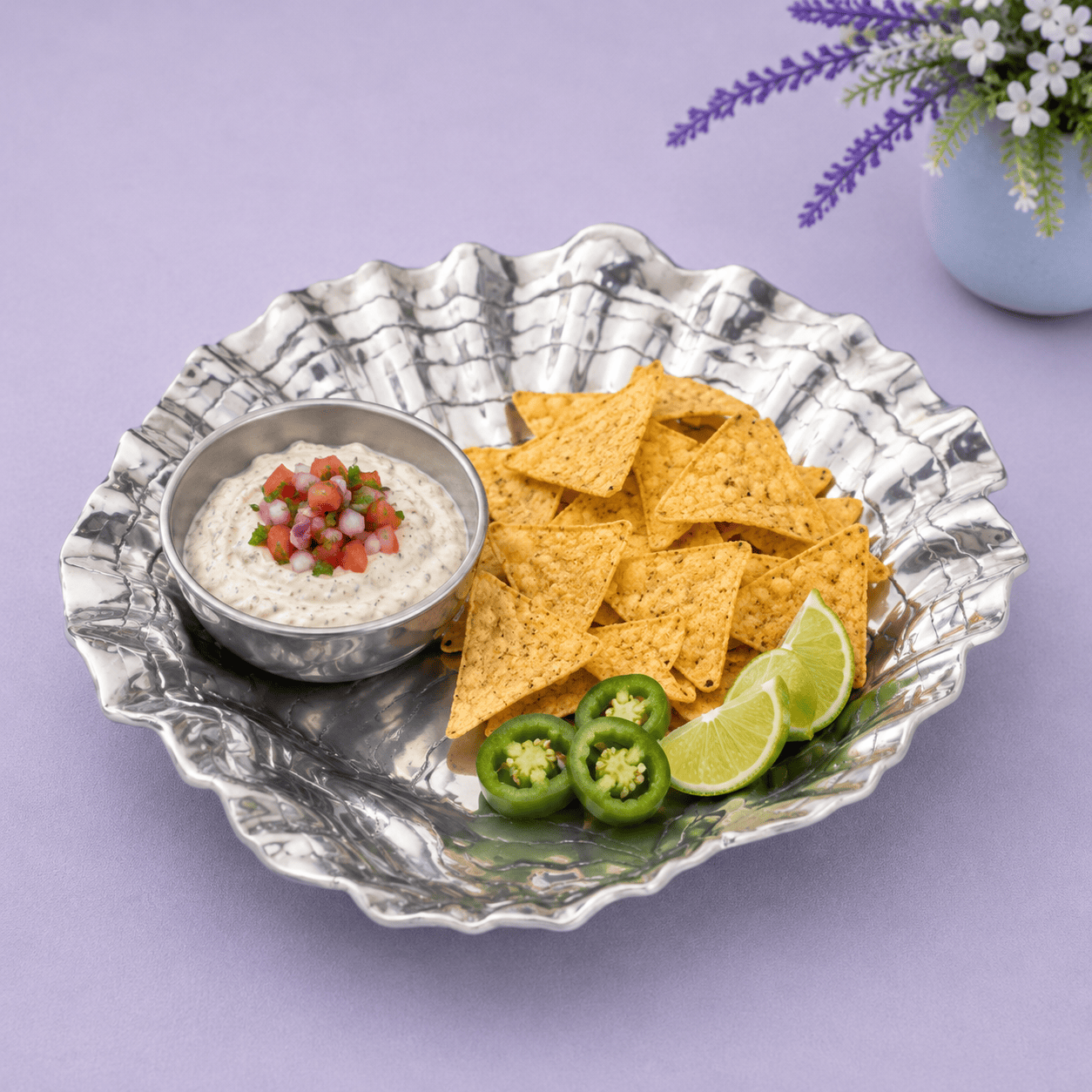 Oyster W/Pearl Chip & Dip