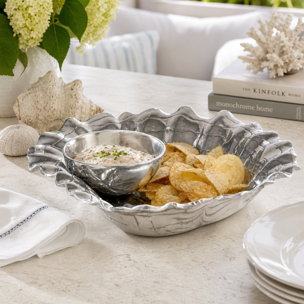 Oyster W/Pearl Chip & Dip