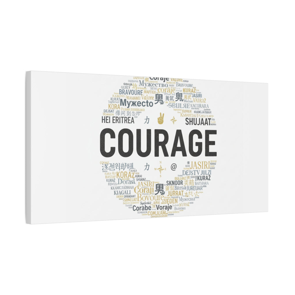 Courage Word Cloud Canvas | Fresh-Start Minimalism art print