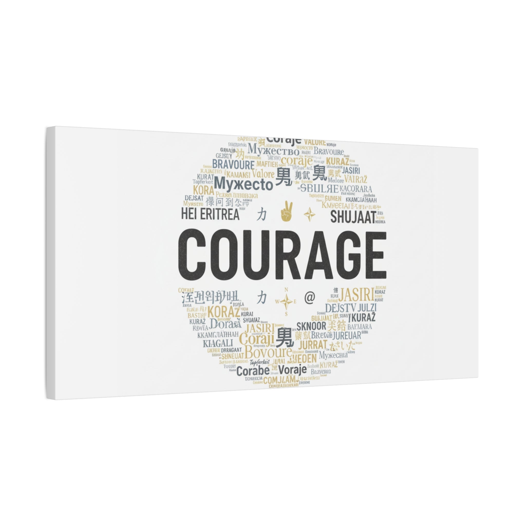 Courage Word Cloud Canvas | Fresh-Start Minimalism art print