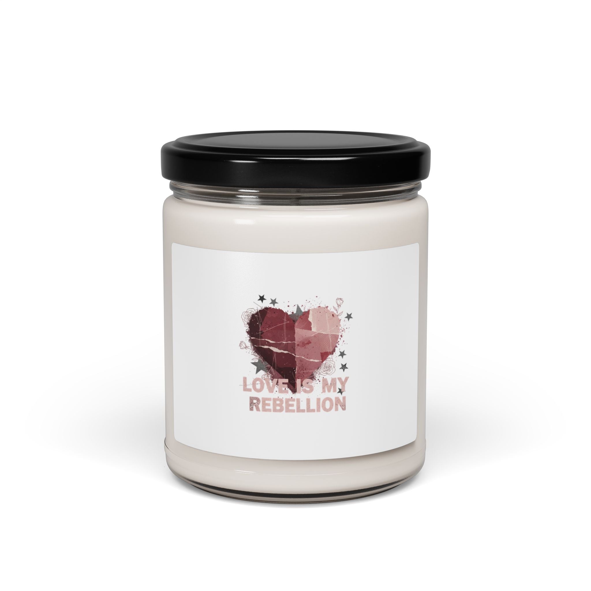Love Is My Rebellion Candle | Soft Grunge Heart, Distressed Valentine Soy Candle