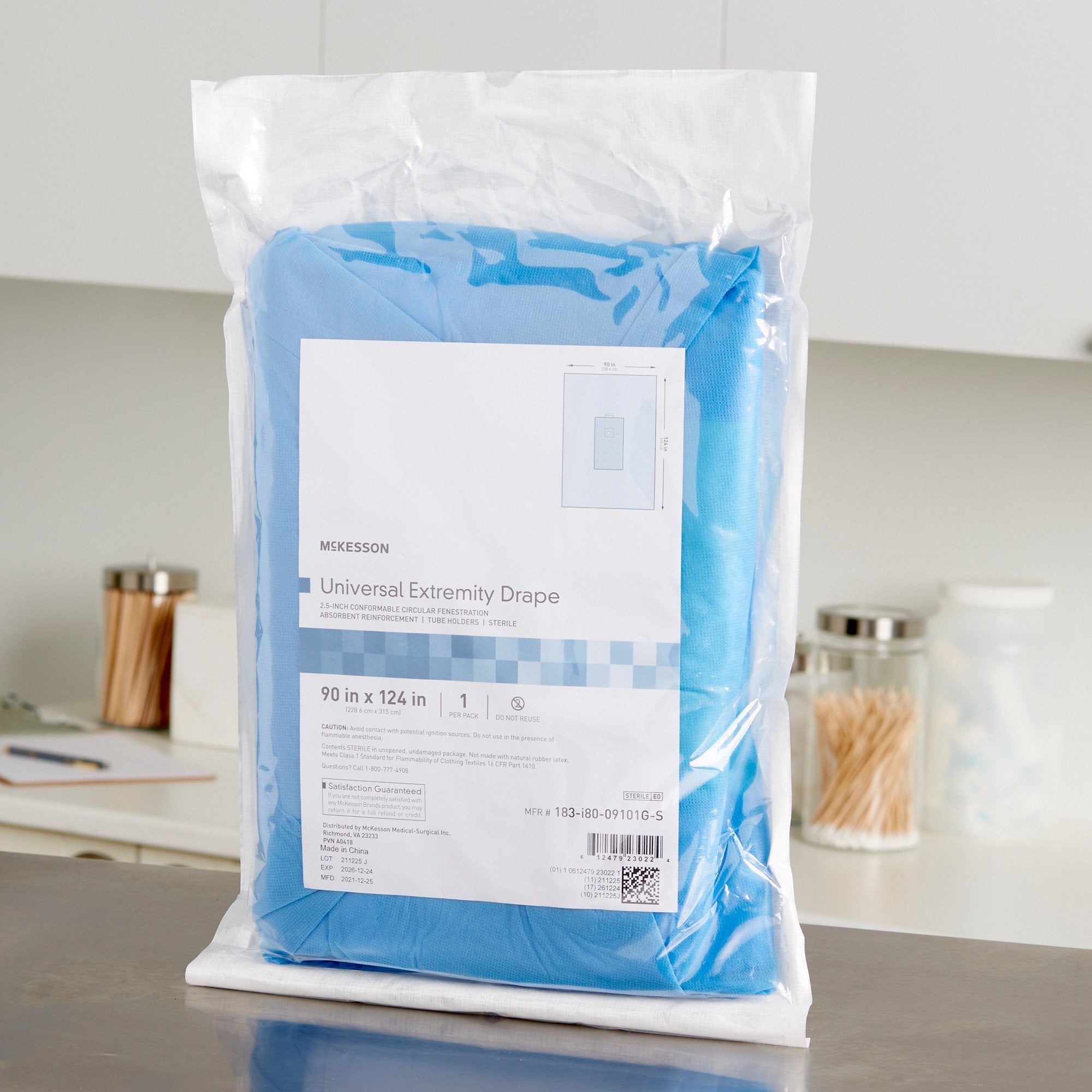 McKesson Sterile Universal Extremity Drape, 90 x 124 Inch 183-I80-09101G-S