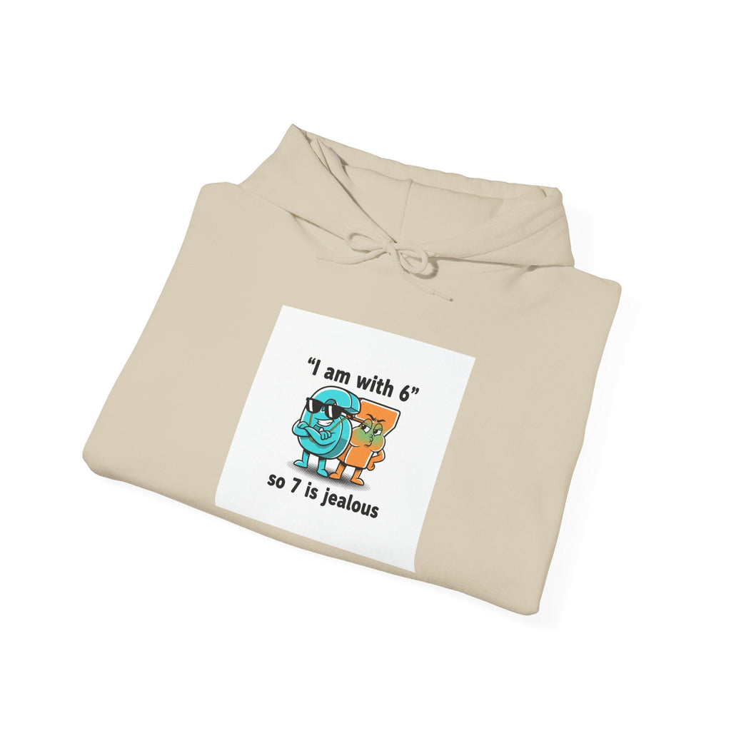 "I Am With 6" Funny Math Joke Hoodie | Meme Graphic Sweatshirt