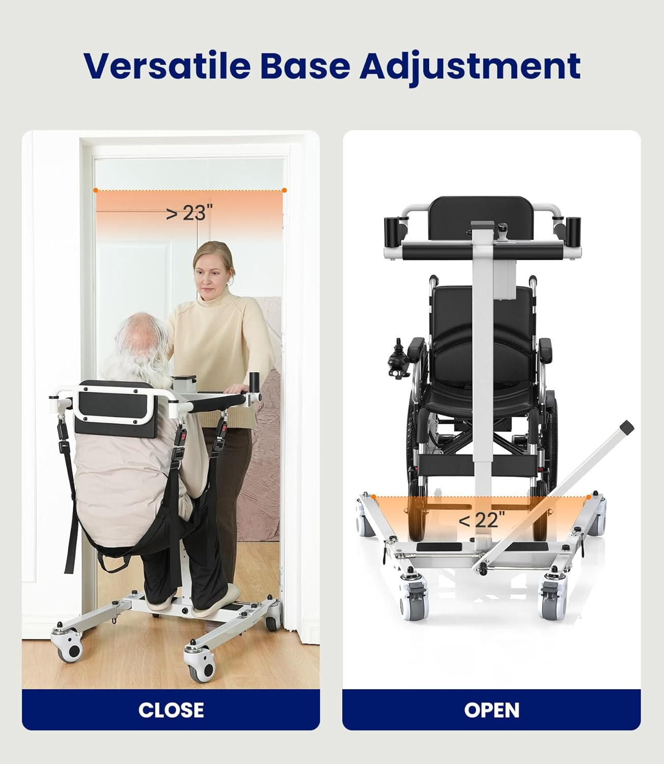 Electric Transfer Lift for Car, Portable Folding Patient Lift Transfer Chair, Electric Assist Lift Aid for Seniors, Adults, AY06