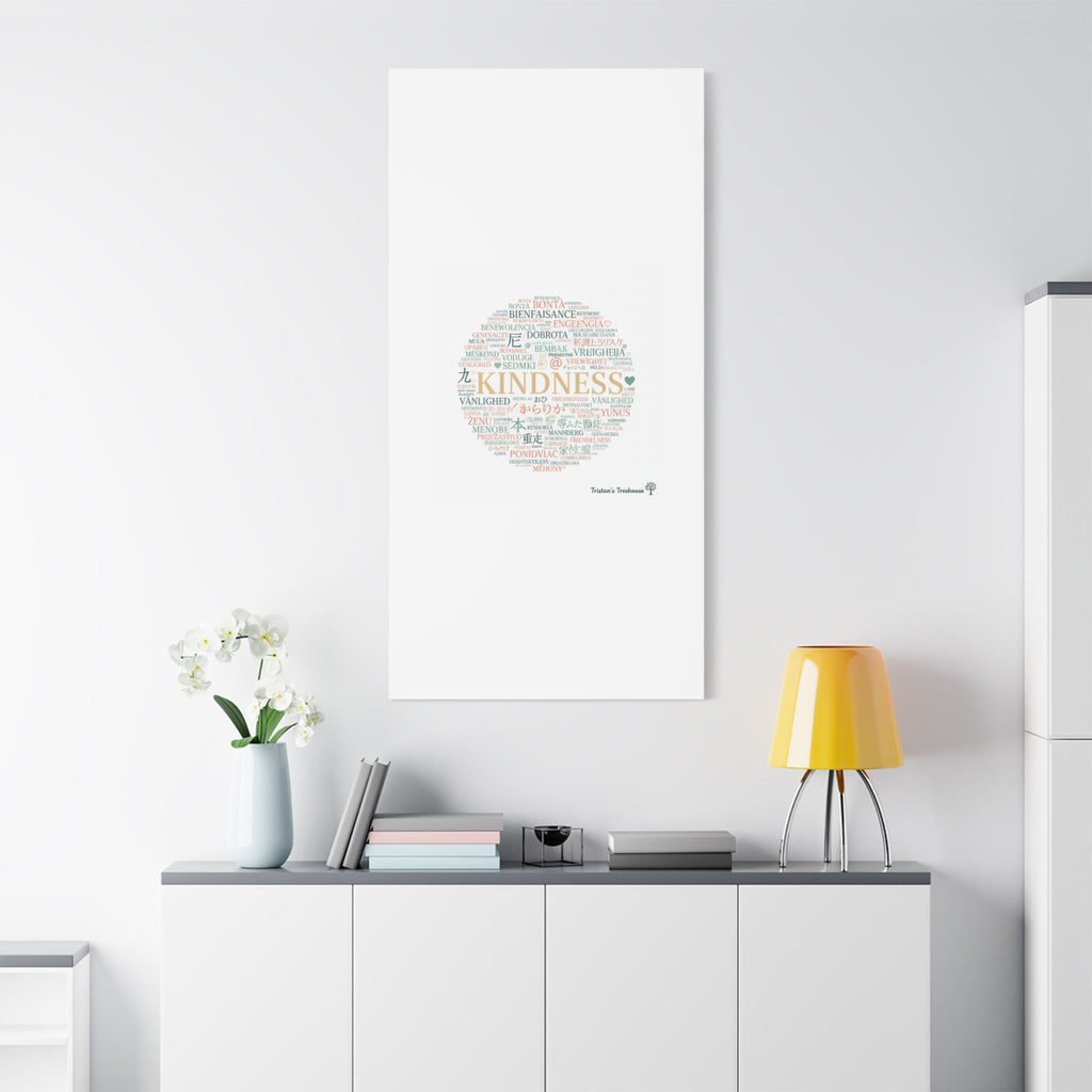 Kindness Word Cloud Canvas | Fresh Start Minimalist Wall Art