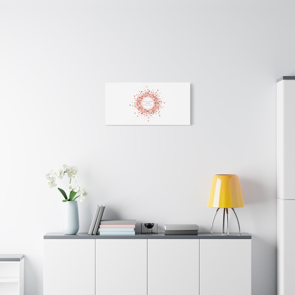 Tiny Heart Confetti Canvas | Matte Stretched Wall Art
