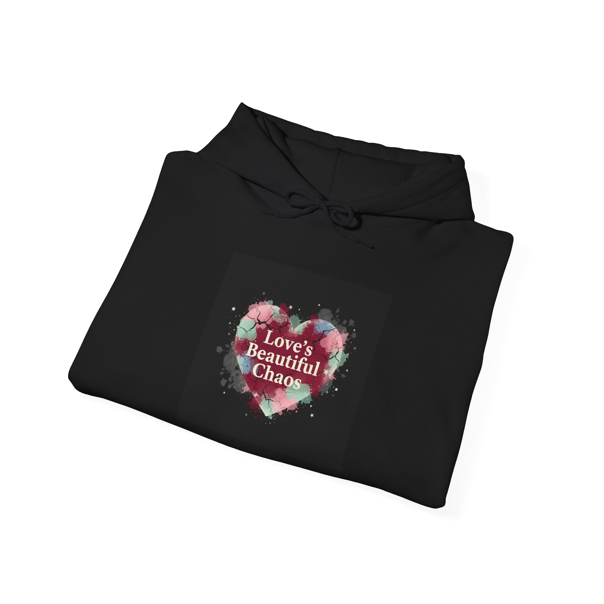 Distressed Heart Collage Hoodie | Soft Grunge Hearts, punk heart design