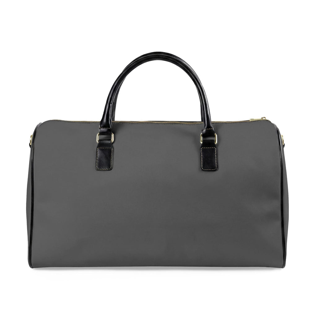 Je Ne Sais Quoi Leather Travel Bag – Grey & Tan Weekender Duffle