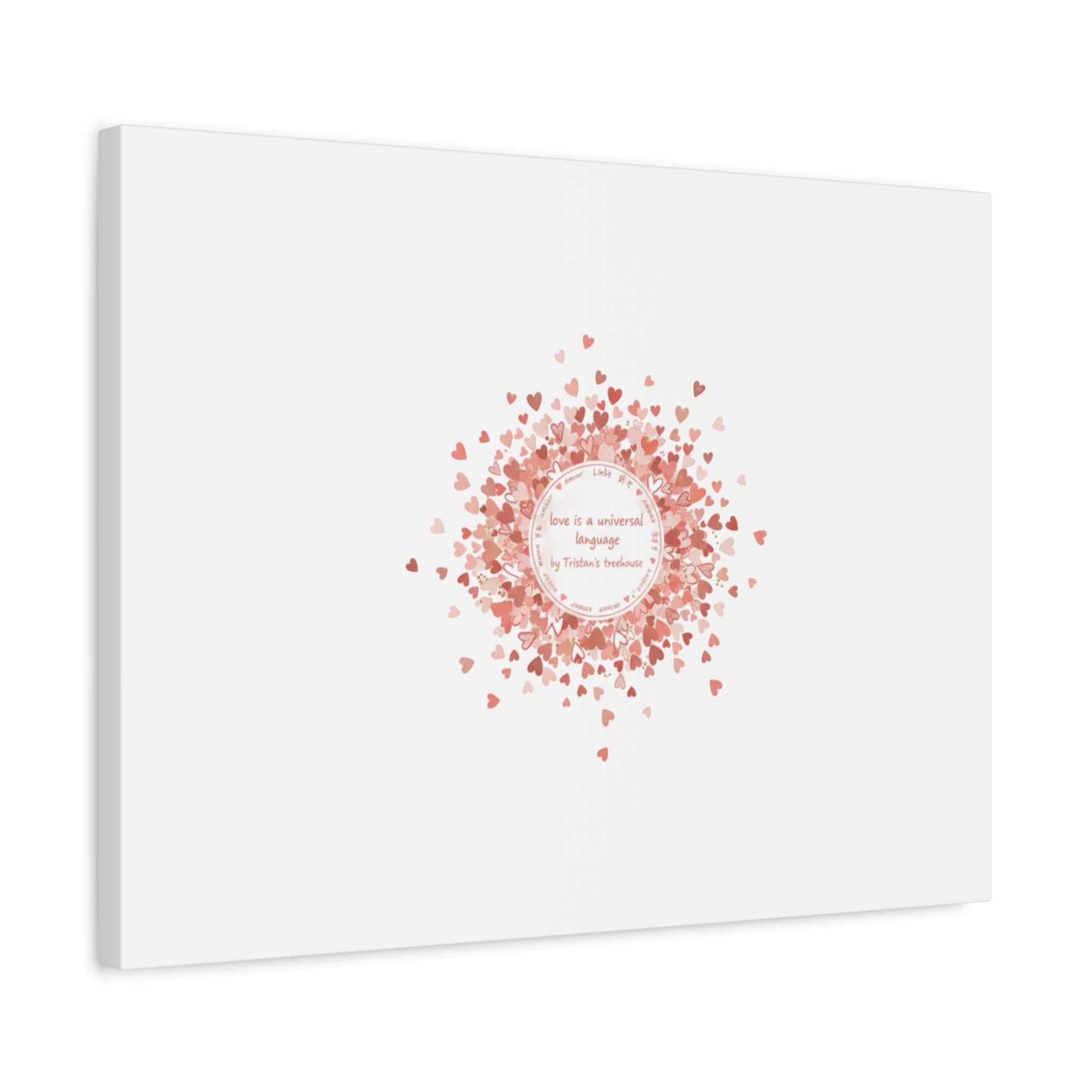 Tiny Heart Confetti Canvas | Matte Stretched Wall Art