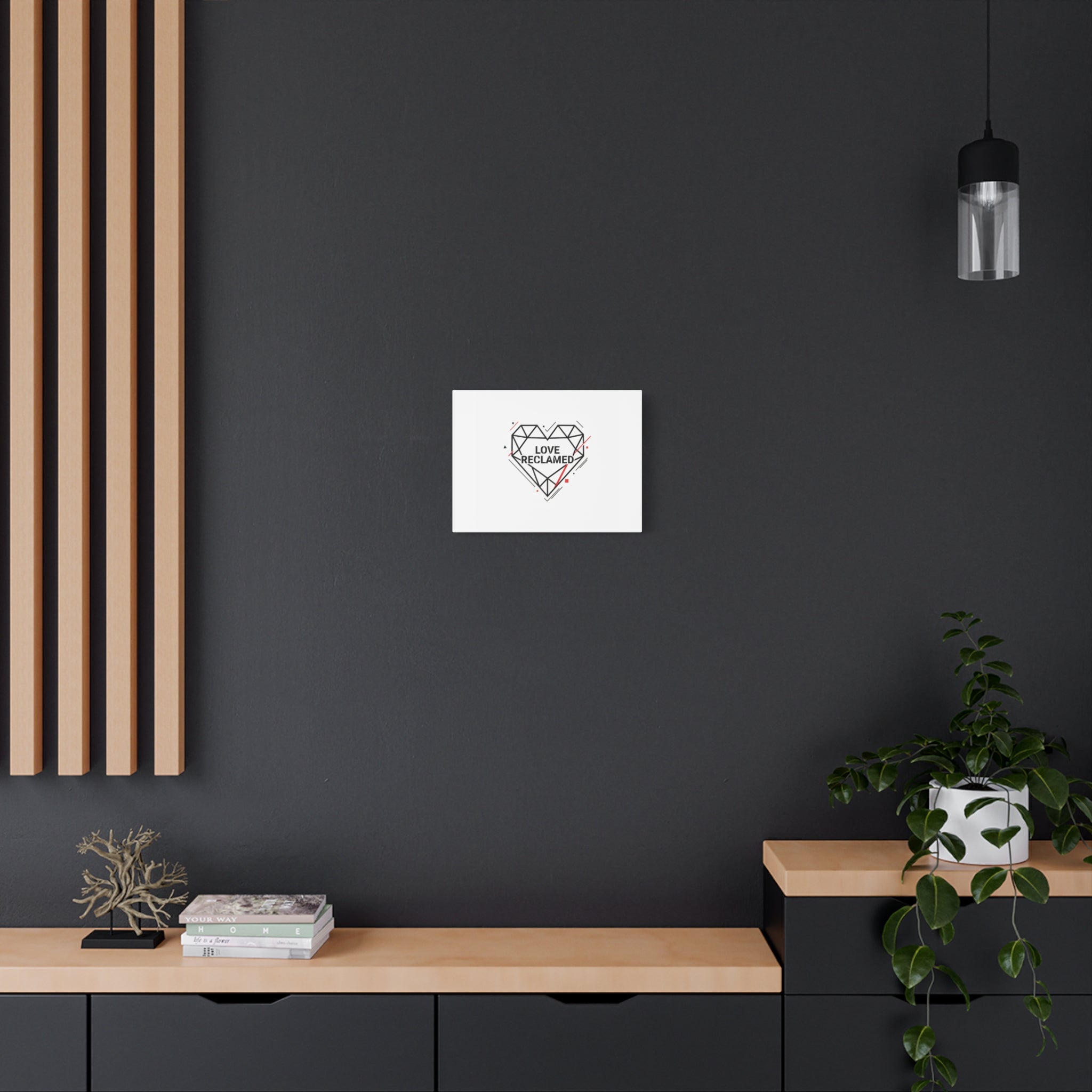 Love Reclaimed Canvas | modern heart design, minimalist love icon