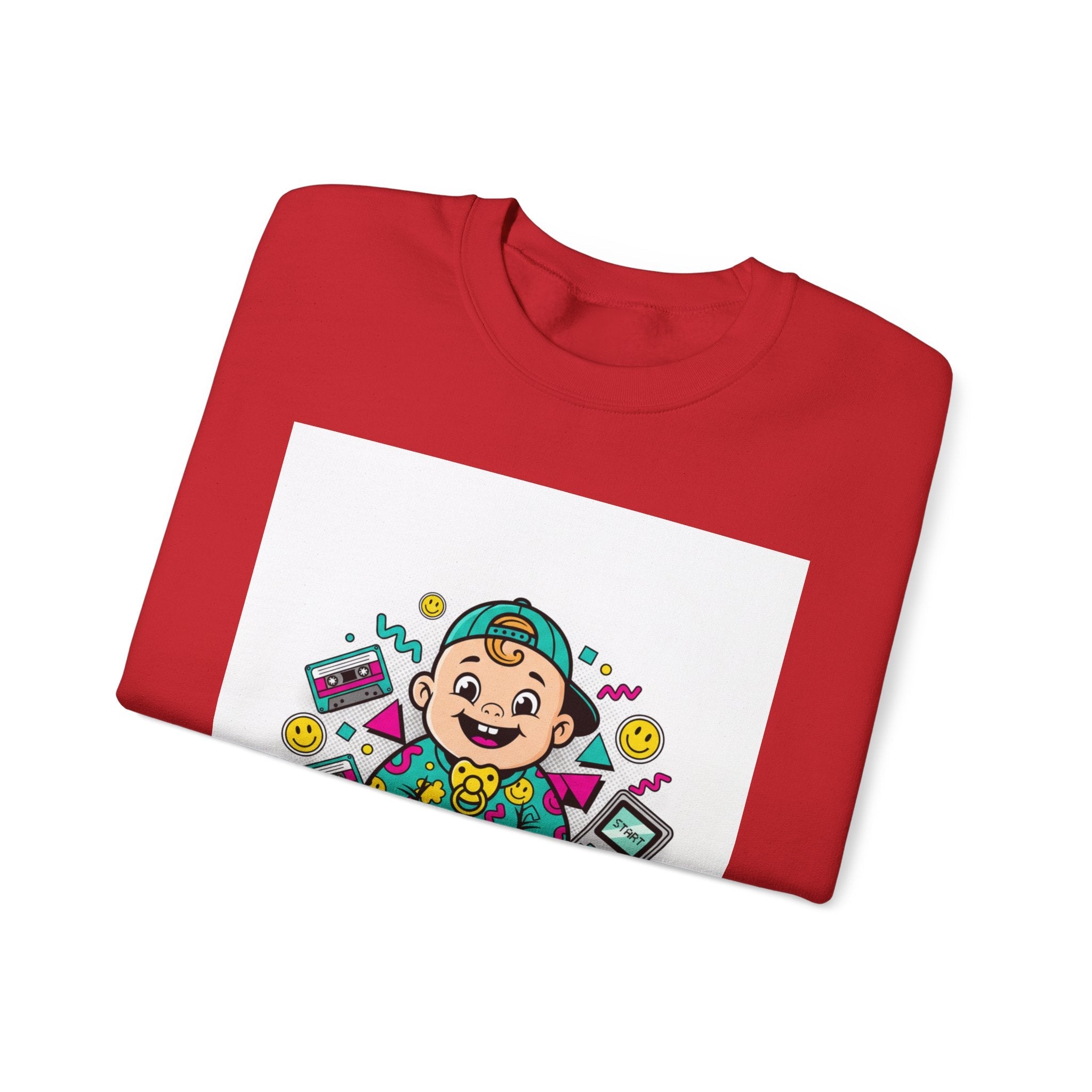 Retro Gamer Baby Crewneck Sweatshirt — Cute Arcade Controller Design