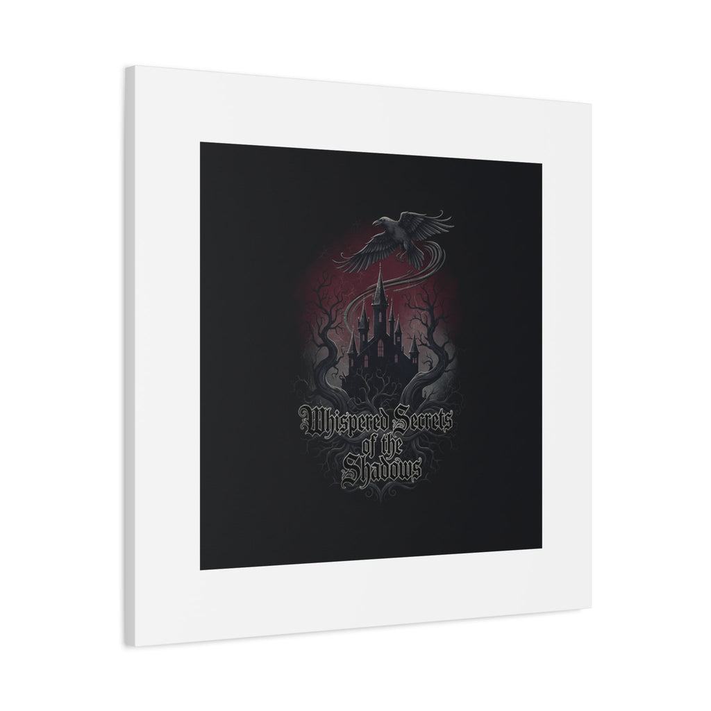Whispered Secrets of the Shadows Castle Wall Art, Matte Canvas | Gothic Medieval Decor