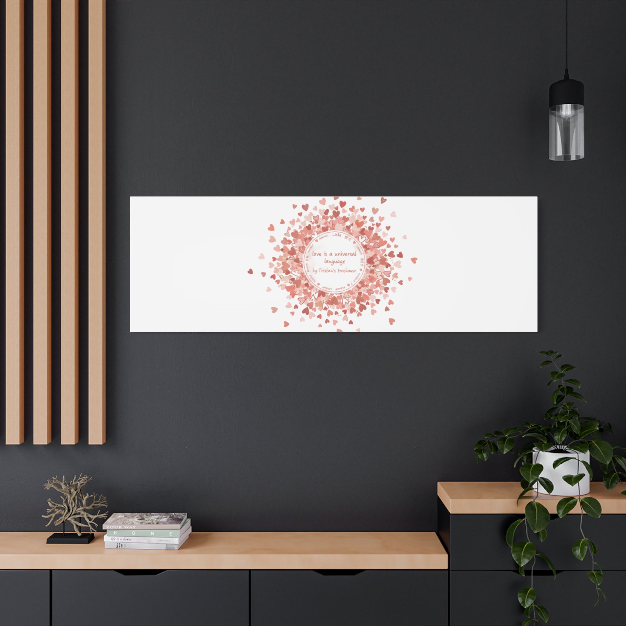 Tiny Heart Confetti Canvas | Matte Stretched Wall Art