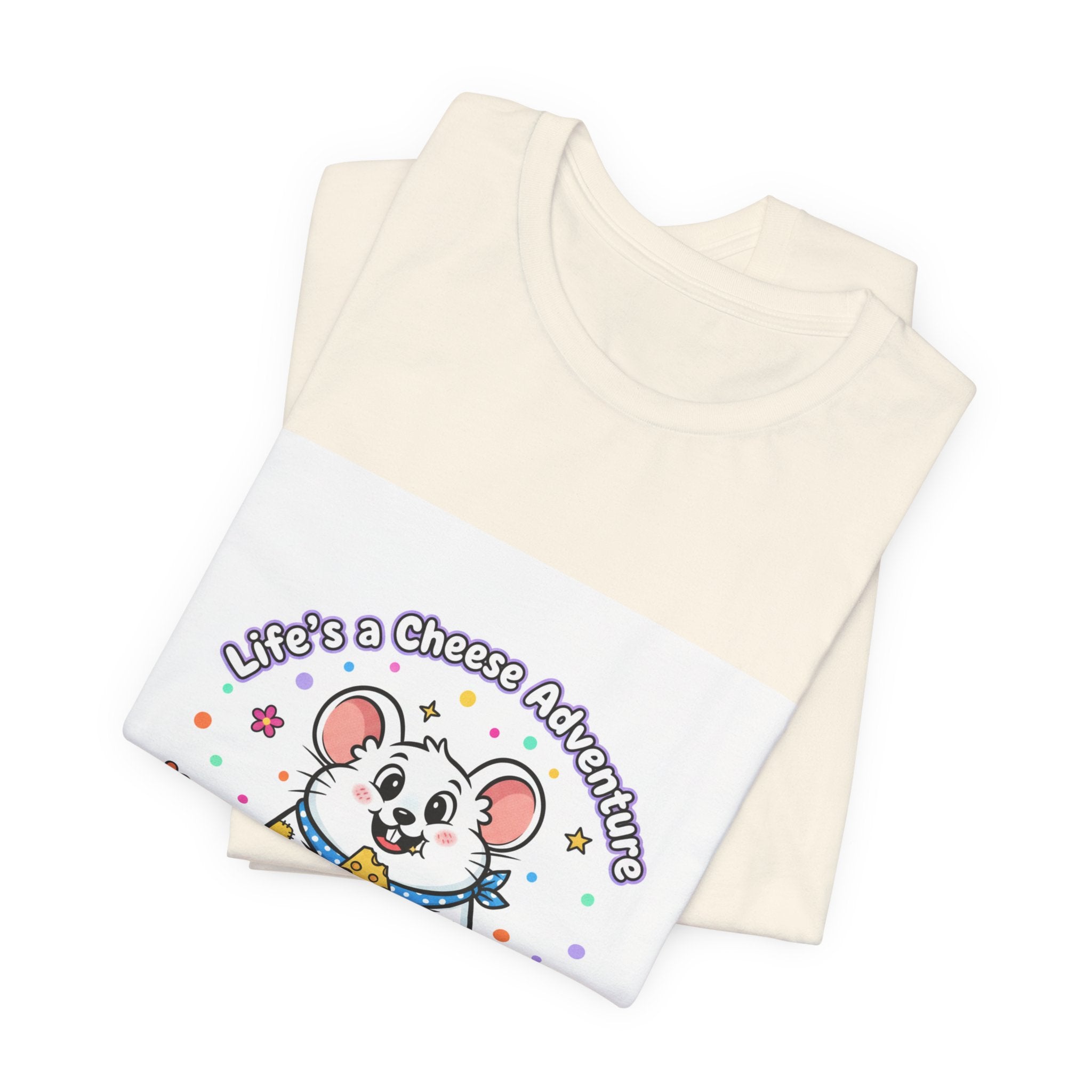Cheese Adventure Mouse Tee | Rodent-core, quirky animal design