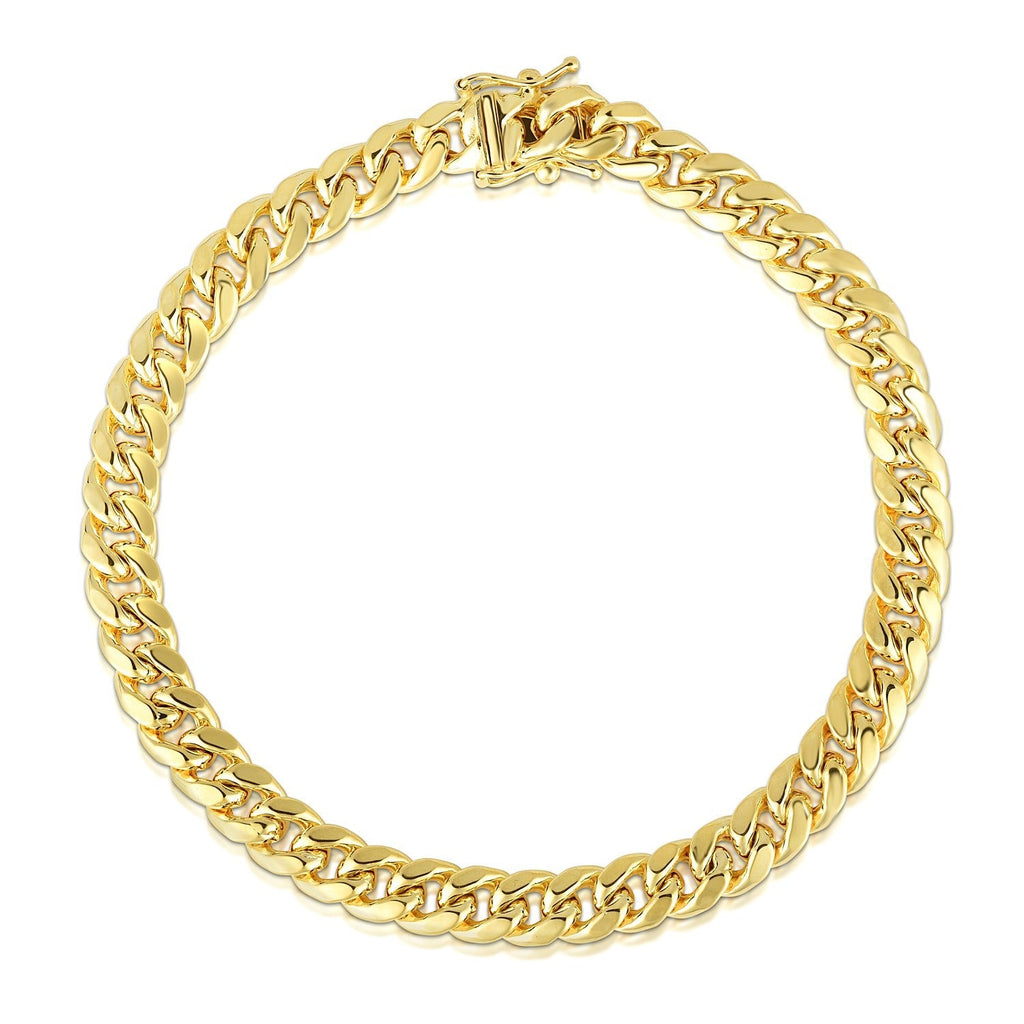 10.7mm 10k Yellow Gold Semi Solid Miami Cuban Bracelet - PhishStones Products
