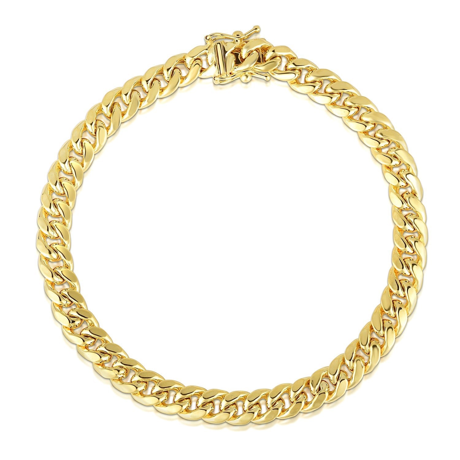 10.7mm 10k Yellow Gold Semi Solid Miami Cuban Bracelet - PhishStones Products