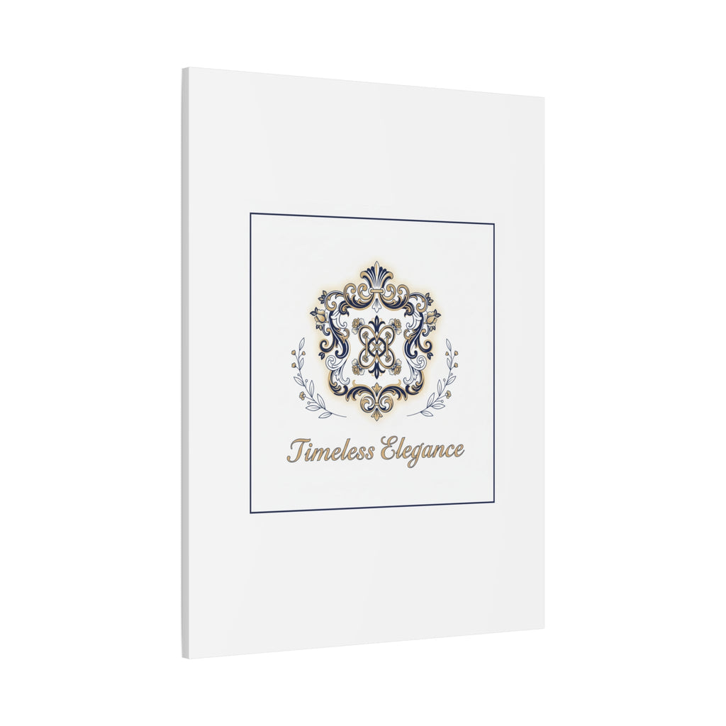Ornate Brooch Emblem Canvas | Vintage Formalwear Accents, Baroque Print