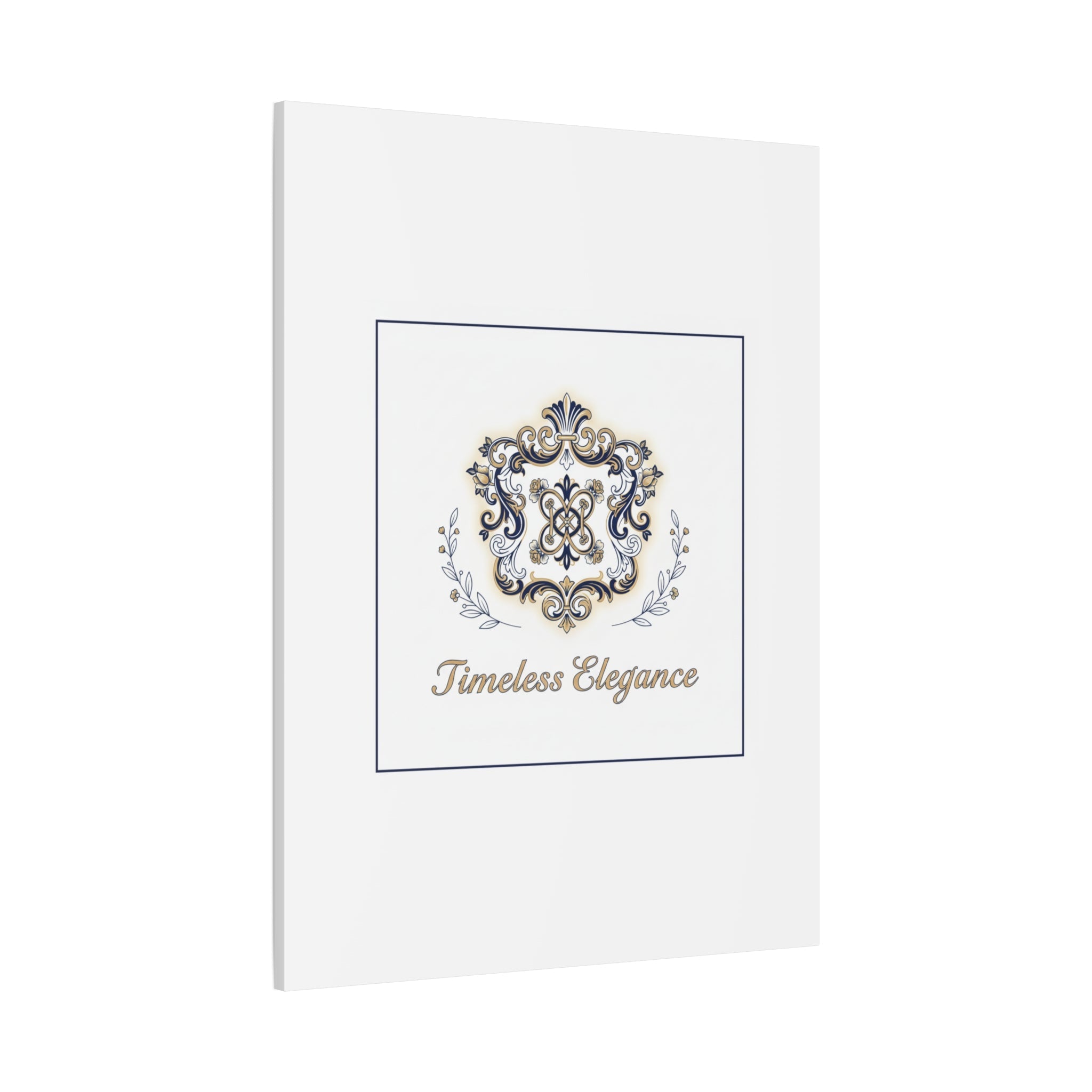 Ornate Brooch Emblem Canvas | Vintage Formalwear Accents, Baroque Print