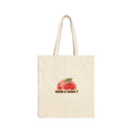 Retro Cherry Graphic Tote, fruit print canvas tote | kawaii cherry design