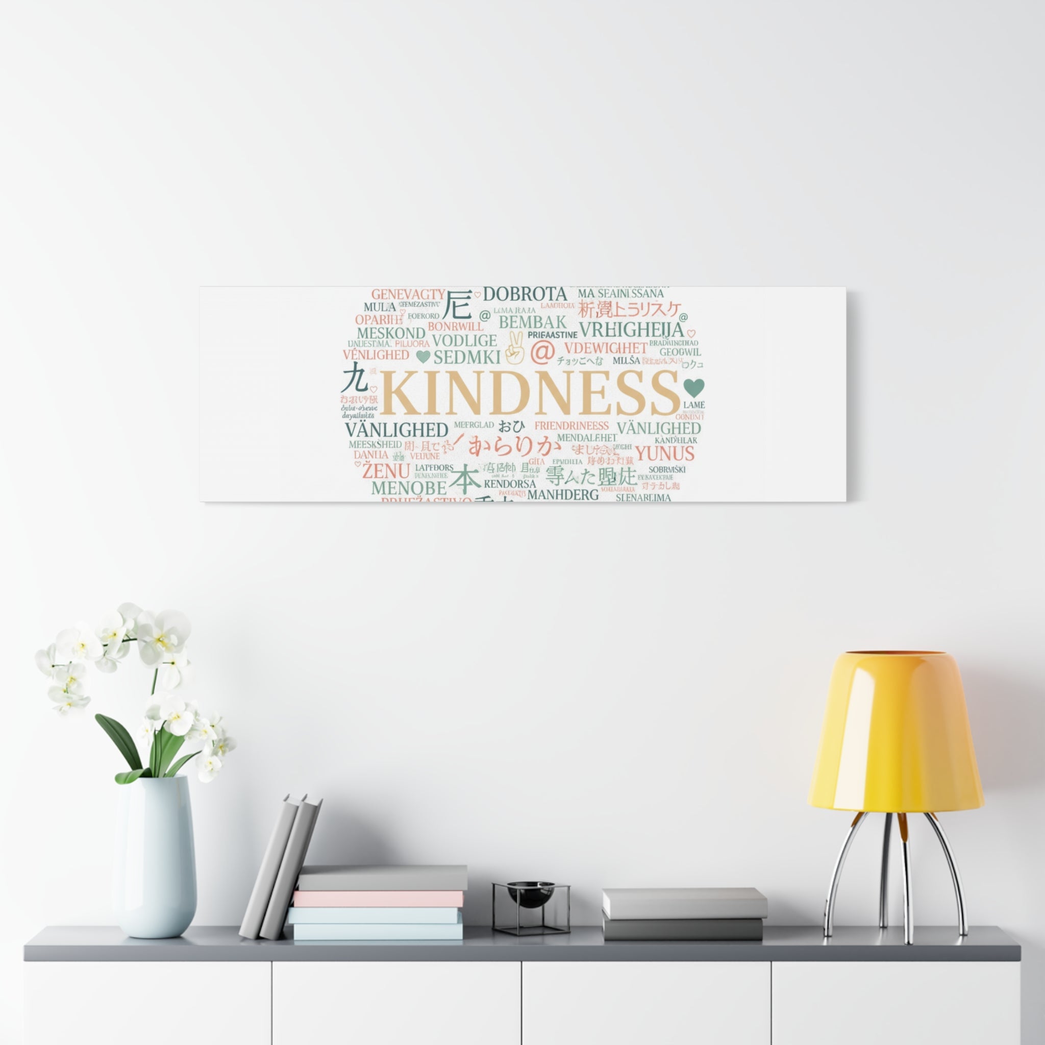 Kindness Word Cloud Canvas | Fresh Start Minimalist Wall Art