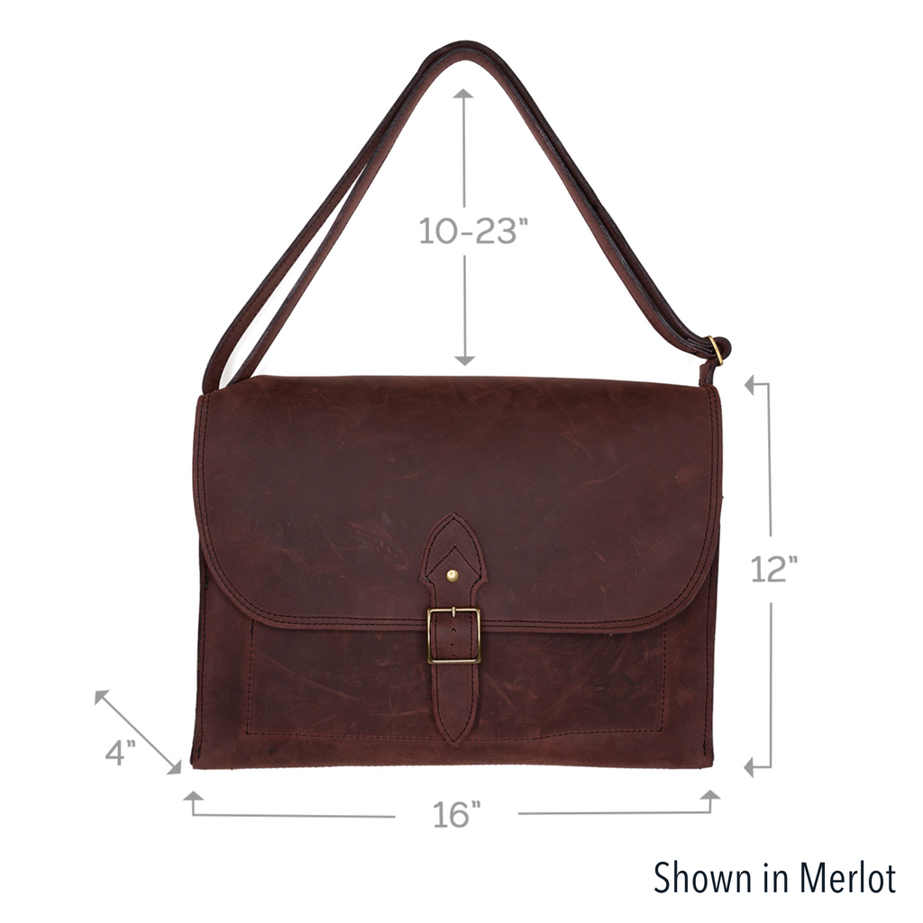 Ezra Laptop Bag: Tobacco