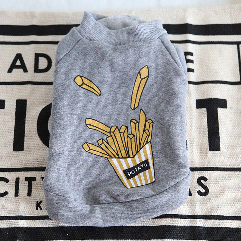 Popcorn chips Pet Dog Cat Clothes Winter Warm Dog Hoodies Jacket Coats Clothes For Dogs Cat Pet Clothing Small Large