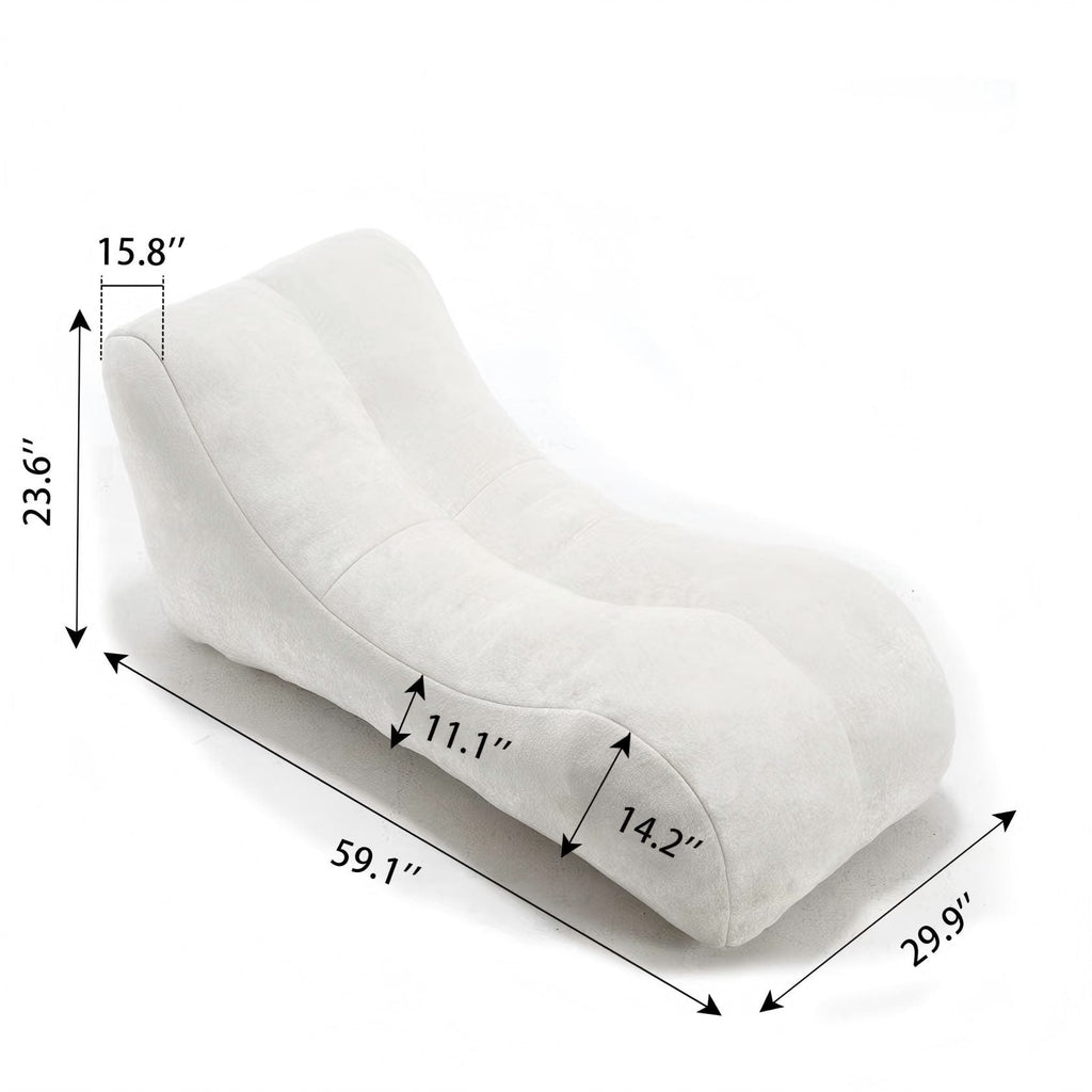 Creative Bean Bag Sofa Chair for Adults with High-Quality Sponge Filling and Polyester Fiber,59x30x23.6 inches