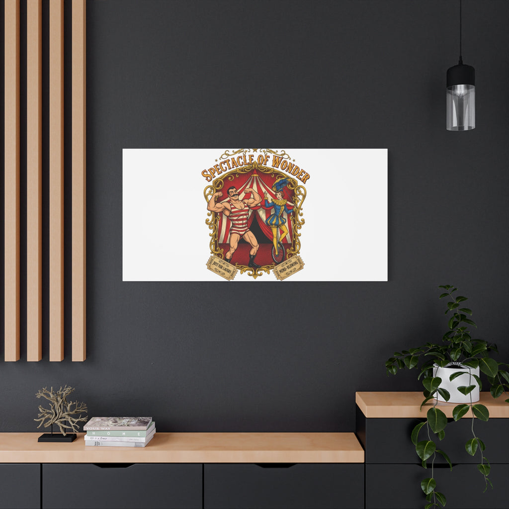 Spectacle of Wonder Circus Art Print, Canvas | Vintage Carnival Design