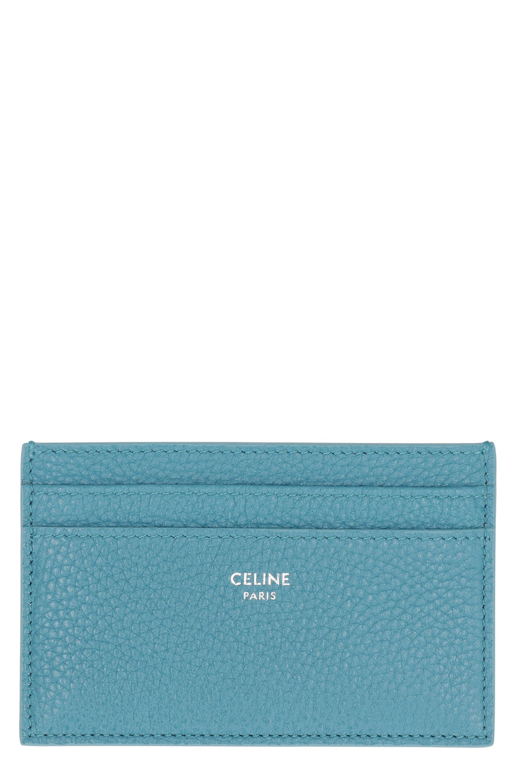 CELINE Pebbled Leather Card Holder with Five Slots -x7 cm