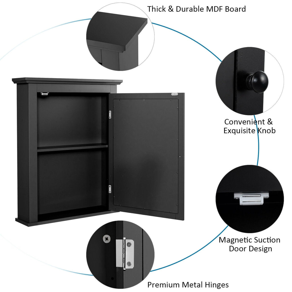 Bathroom Wall Mounted Storage Mirror Medicine Cabinet