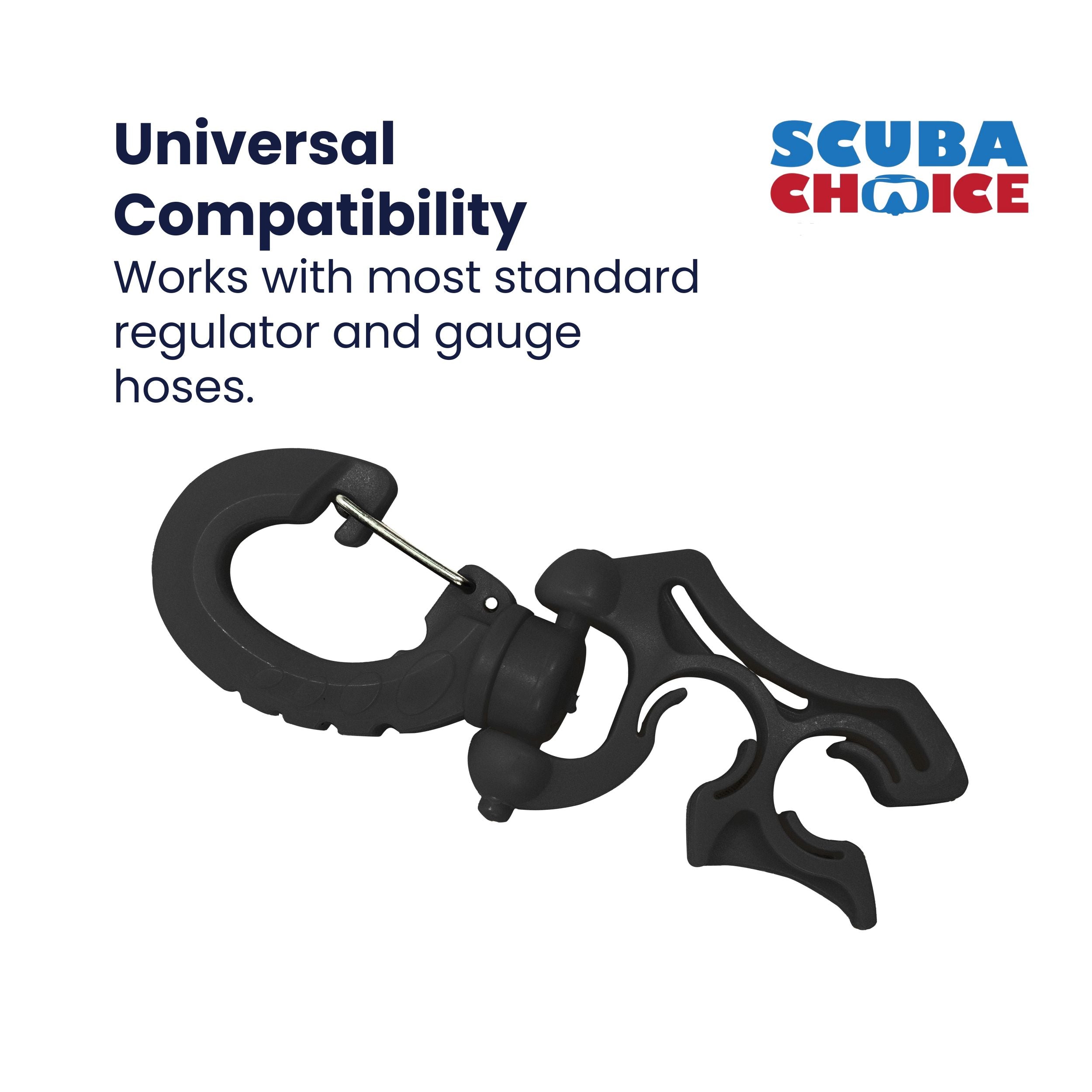 Scuba Choice Double Hose Holder Clip 3 Pack Bundle