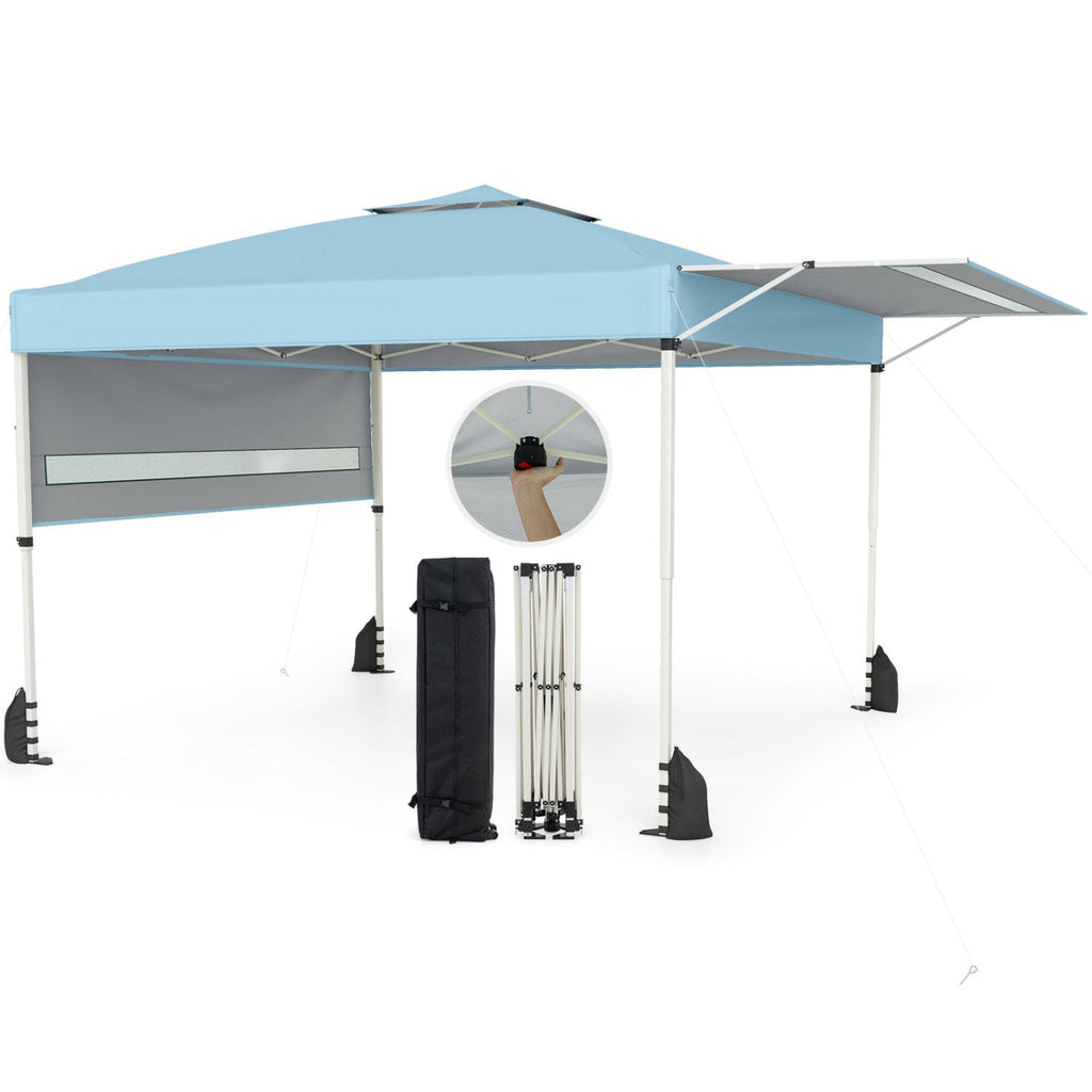 10 x 17 Feet Pop Up Canopy Tent with Dual Adjustable Awnings